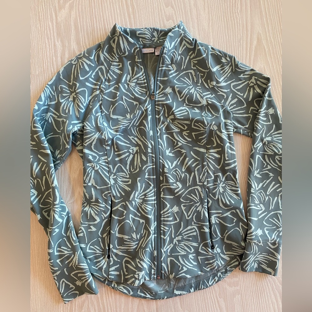 Athleta Floral Zip-Up Jacket LT